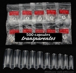Sachet 500 capsules transparentes
