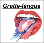 Gratte langue large et compact - pour le nettoyage de la langue (lot de 2)